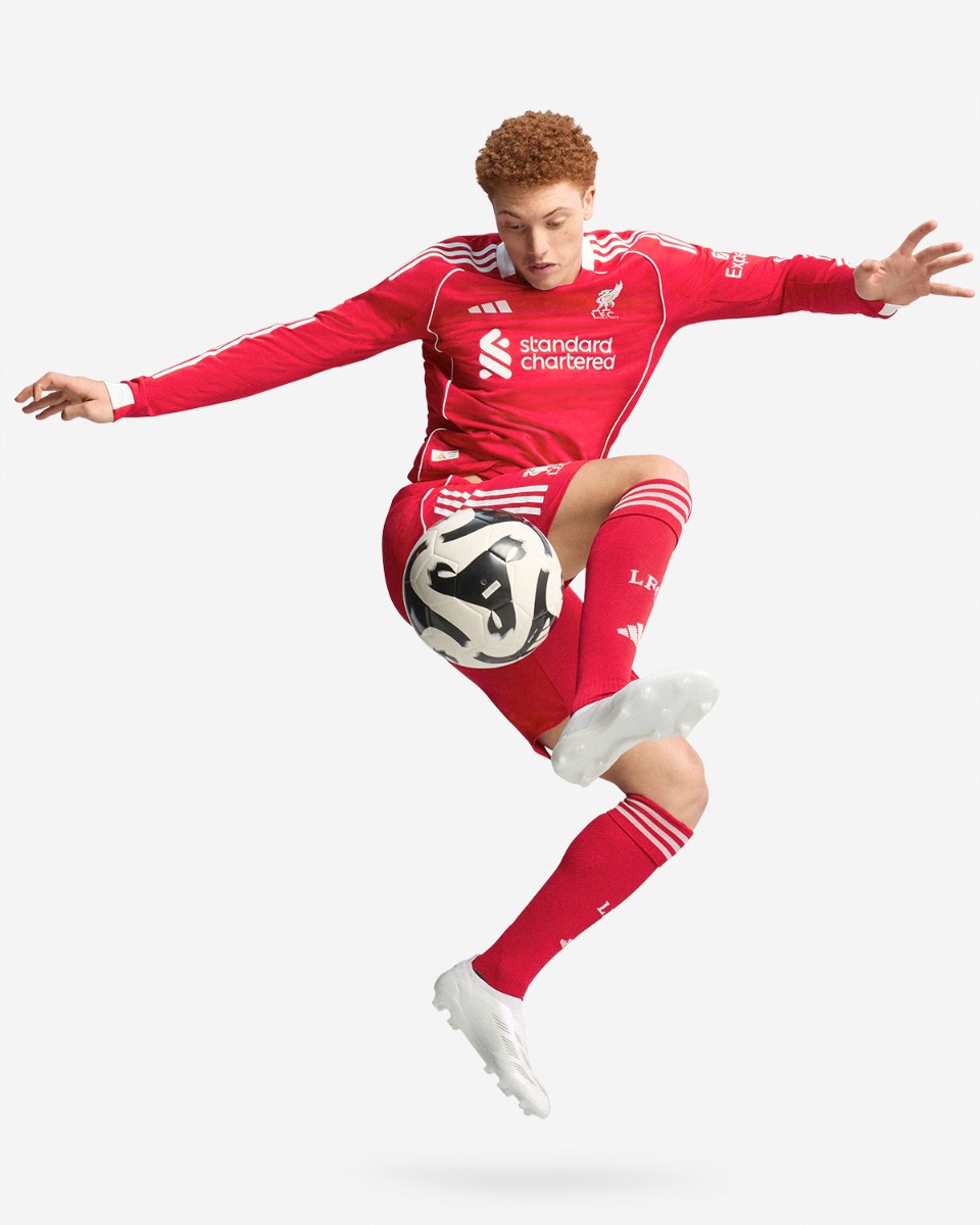 LFC adidas Mens 25/26 Authentic Home Long Sleeve Jersey