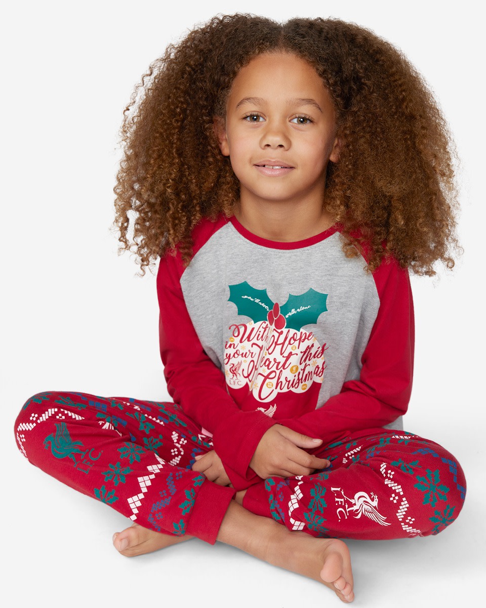 LFC Junior Weihnachtspyjama Grau/Rot - Image 4