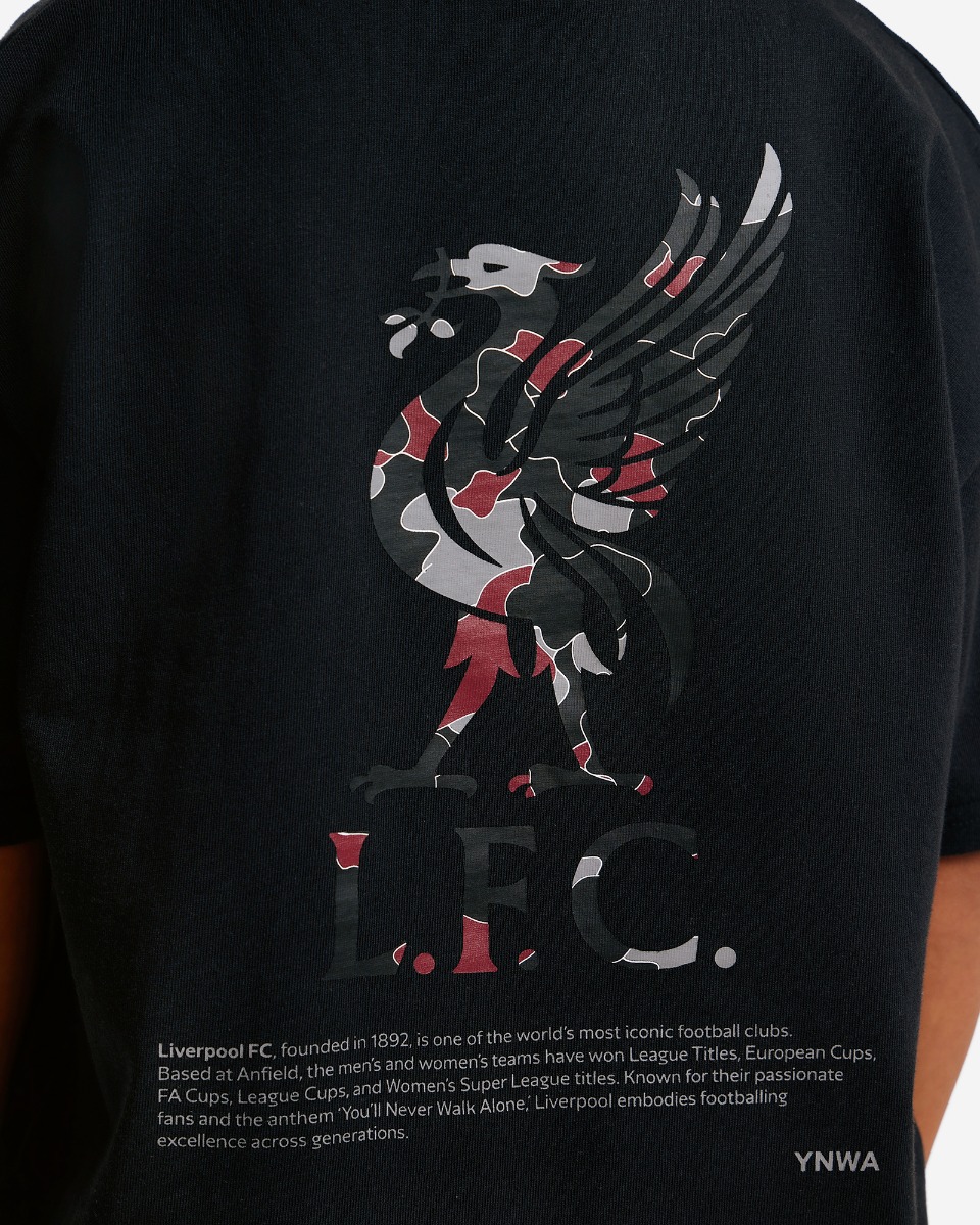 LFC 青少年超大码 YNWA 背面印花 T 恤灰色 - Image 4