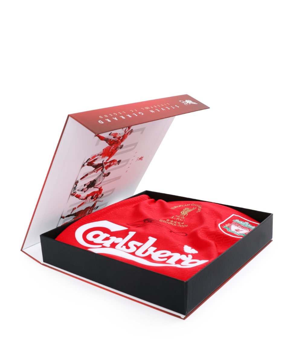 LFC Signerad Gerrard Boxad skjorta - Image 3