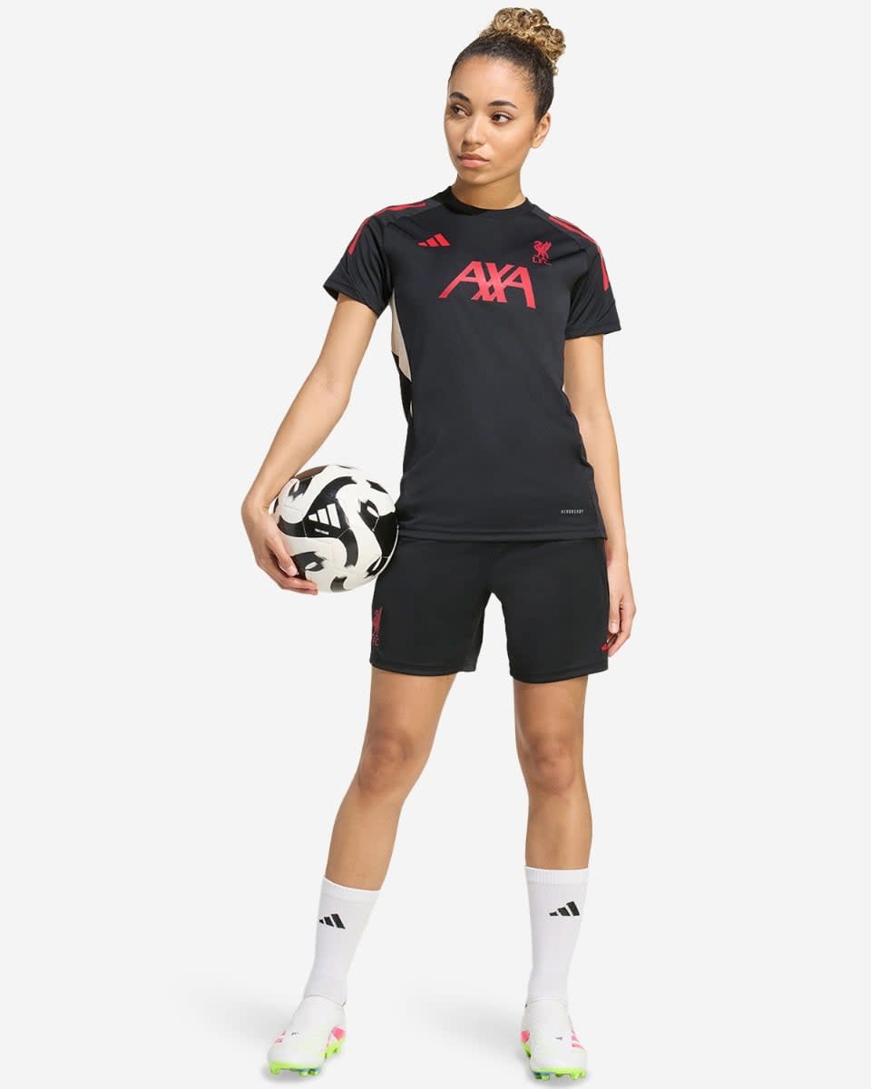 LFC アディダスレディース 25/26 ドメスティックショートスリーブトップブラック - Image 3