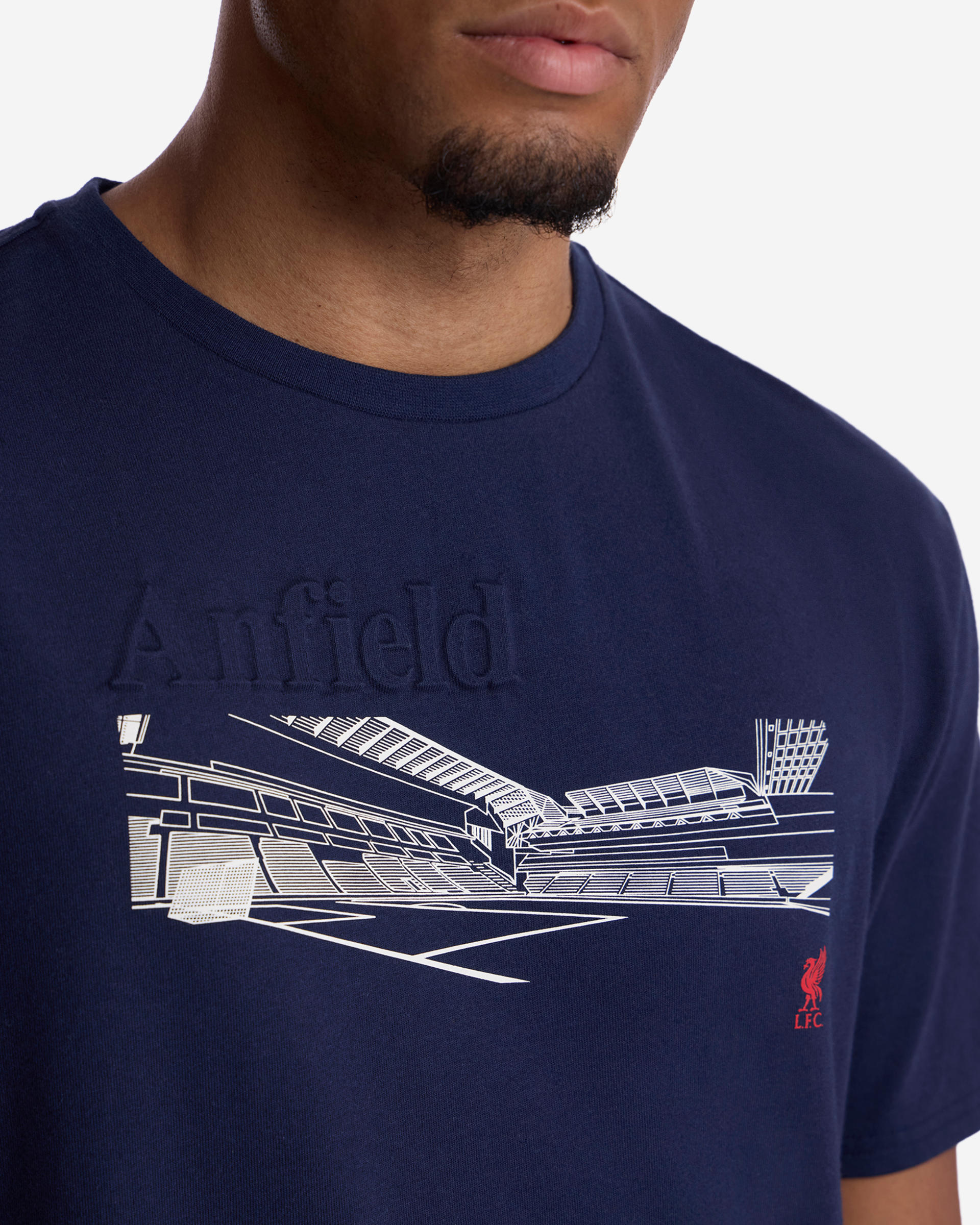 Camiseta LFC Anfield Stadium para hombre, color azul marino - Image 3