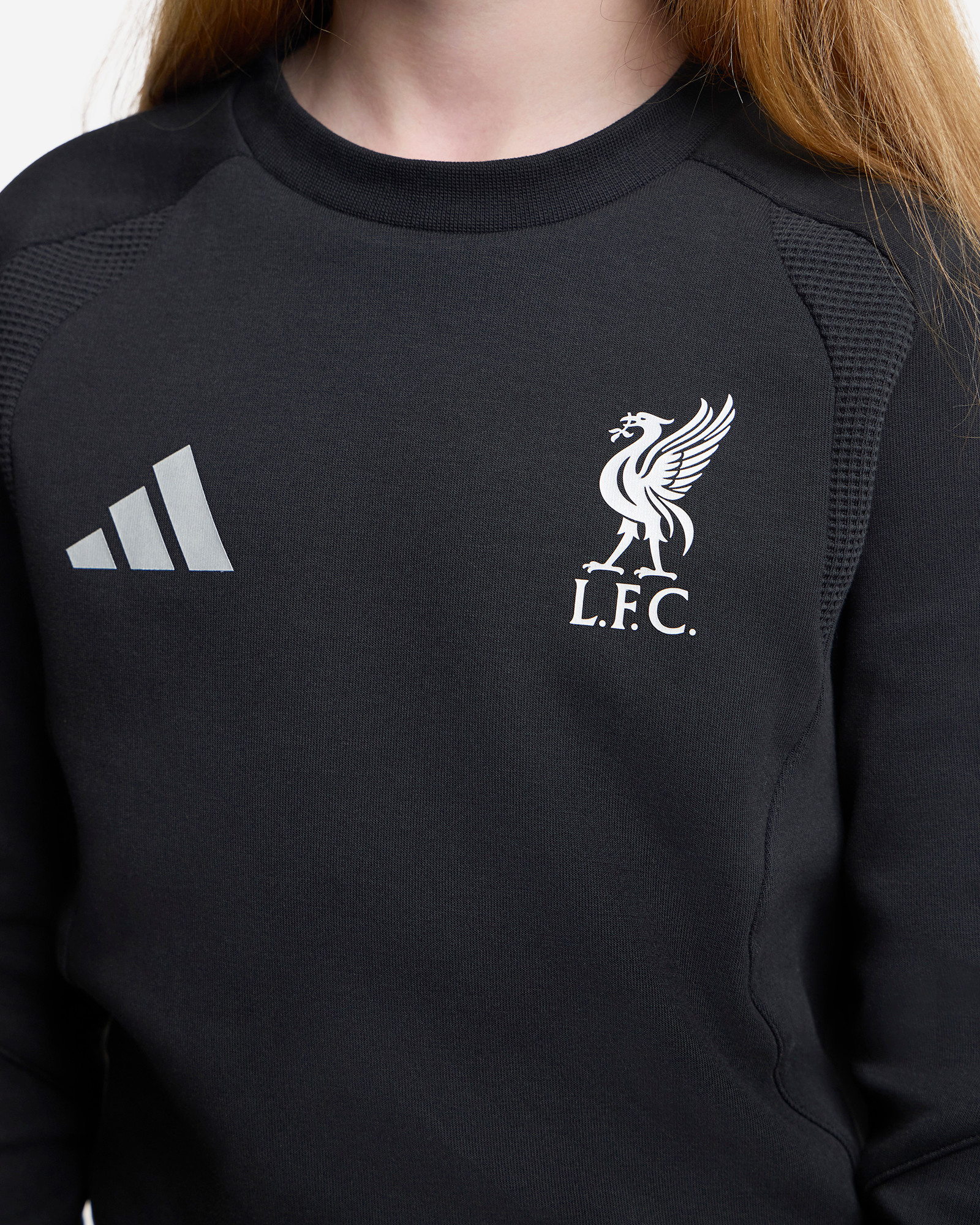 LFC 阿迪达斯青年 Tiro 旅行圆领运动衫黑色 - Image 3