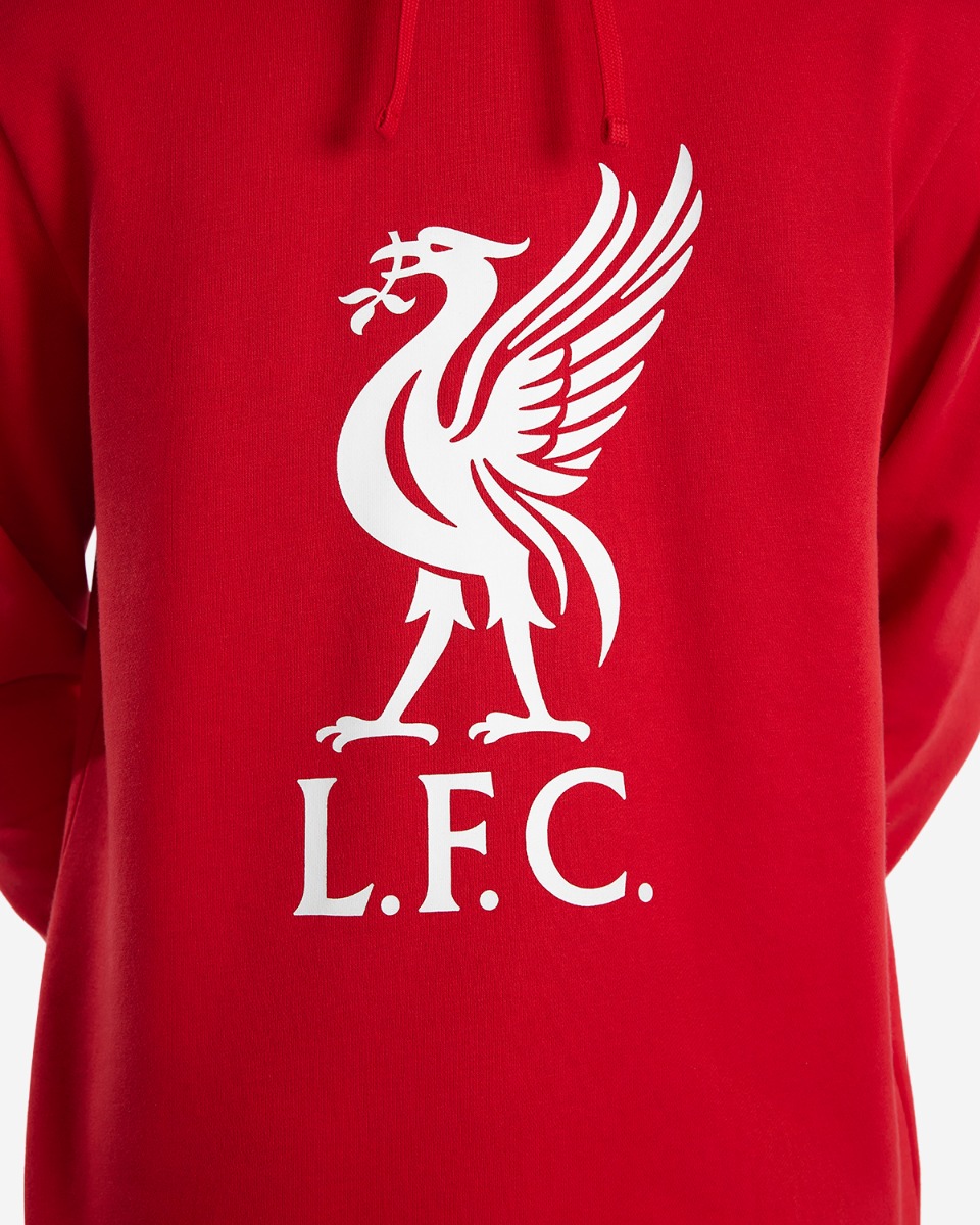 LFC Mens Lightweight Liverbird Hoody Red - Image 4