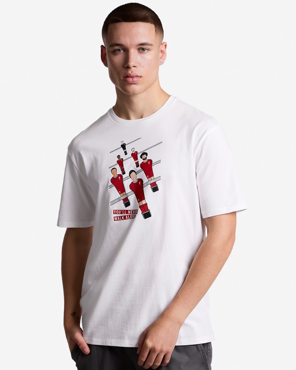เสื้อยืดผู้เล่นผู้ชาย LFC สีขาว - Image 1