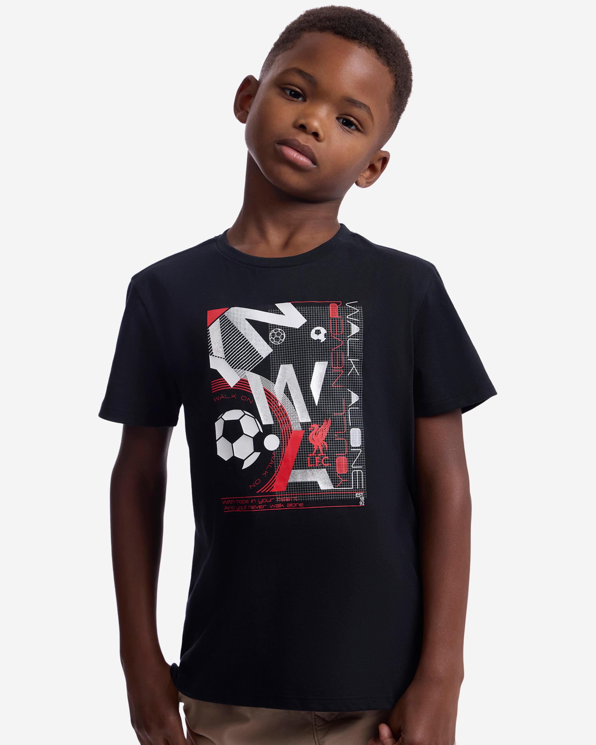 Camiseta abstracta LFC Juniors negra - Image 1