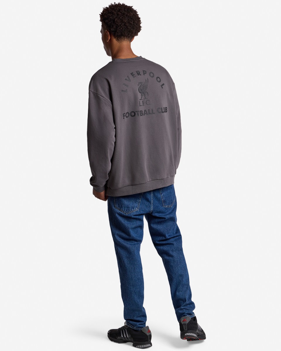 LFC Mens Distressed Back Oversized Sweatshirt Grey - Image 4