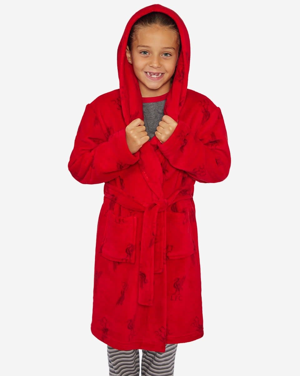 LFC Infants Hooded Dressing Gown Red - Image 1