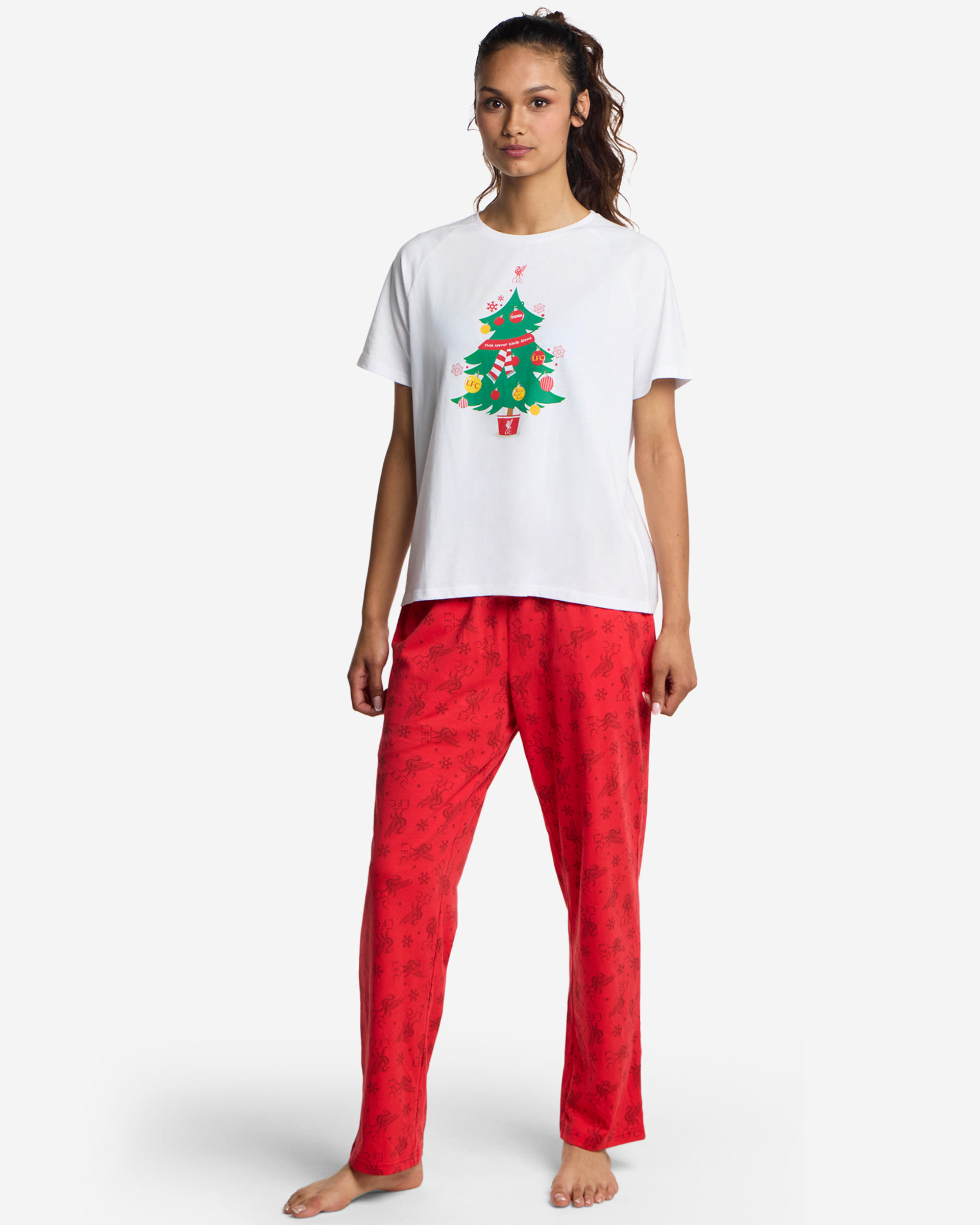 Pijama navideño LFC para mujer, color rojo - Image 2