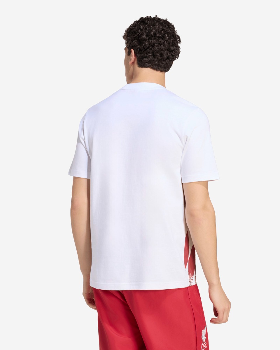 LFC adidas Mens 26/27 Stadium Graphic Tee White & Active Maroon - Image 2