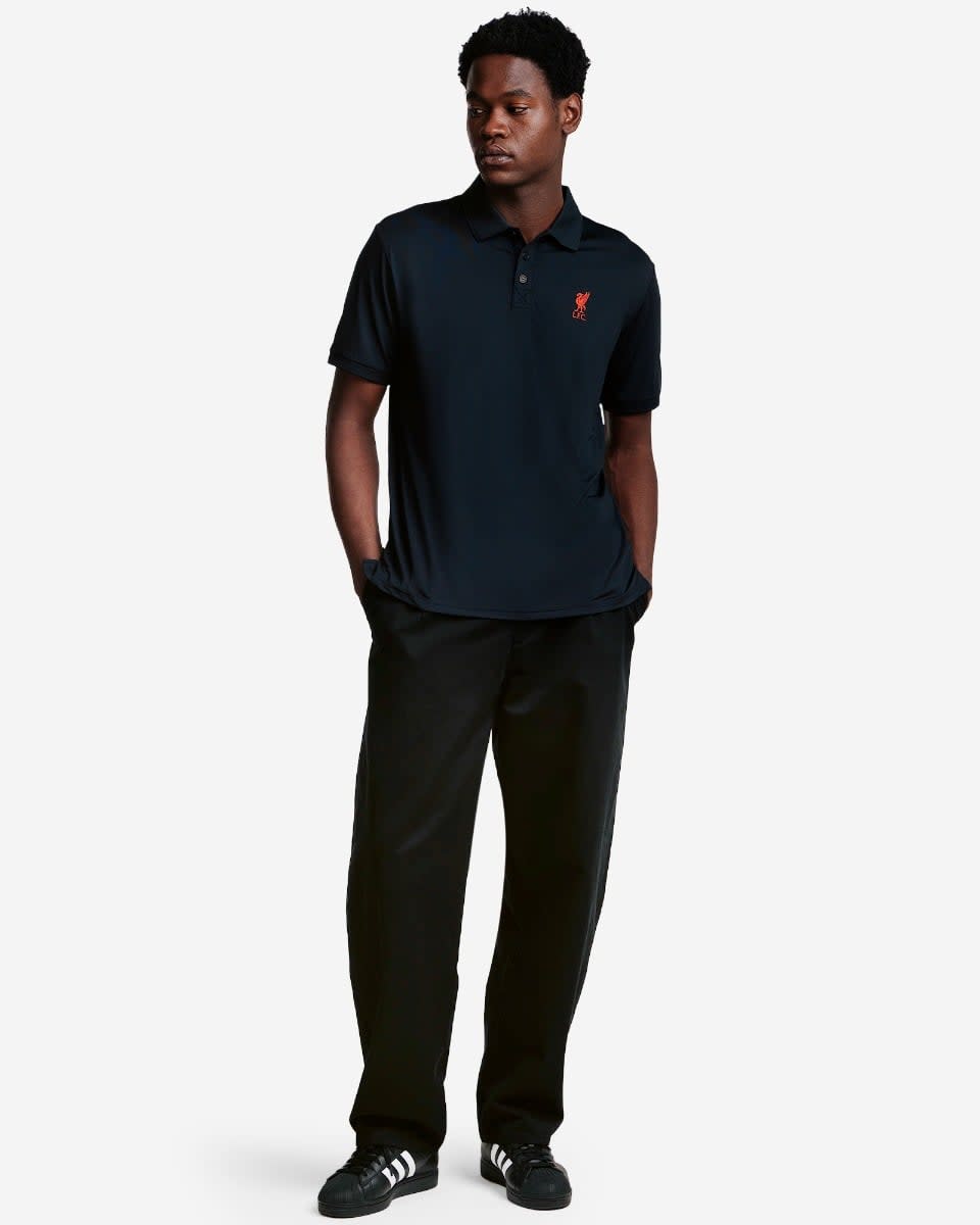 LFC Mens Poly Polo Tee Black - Image 3