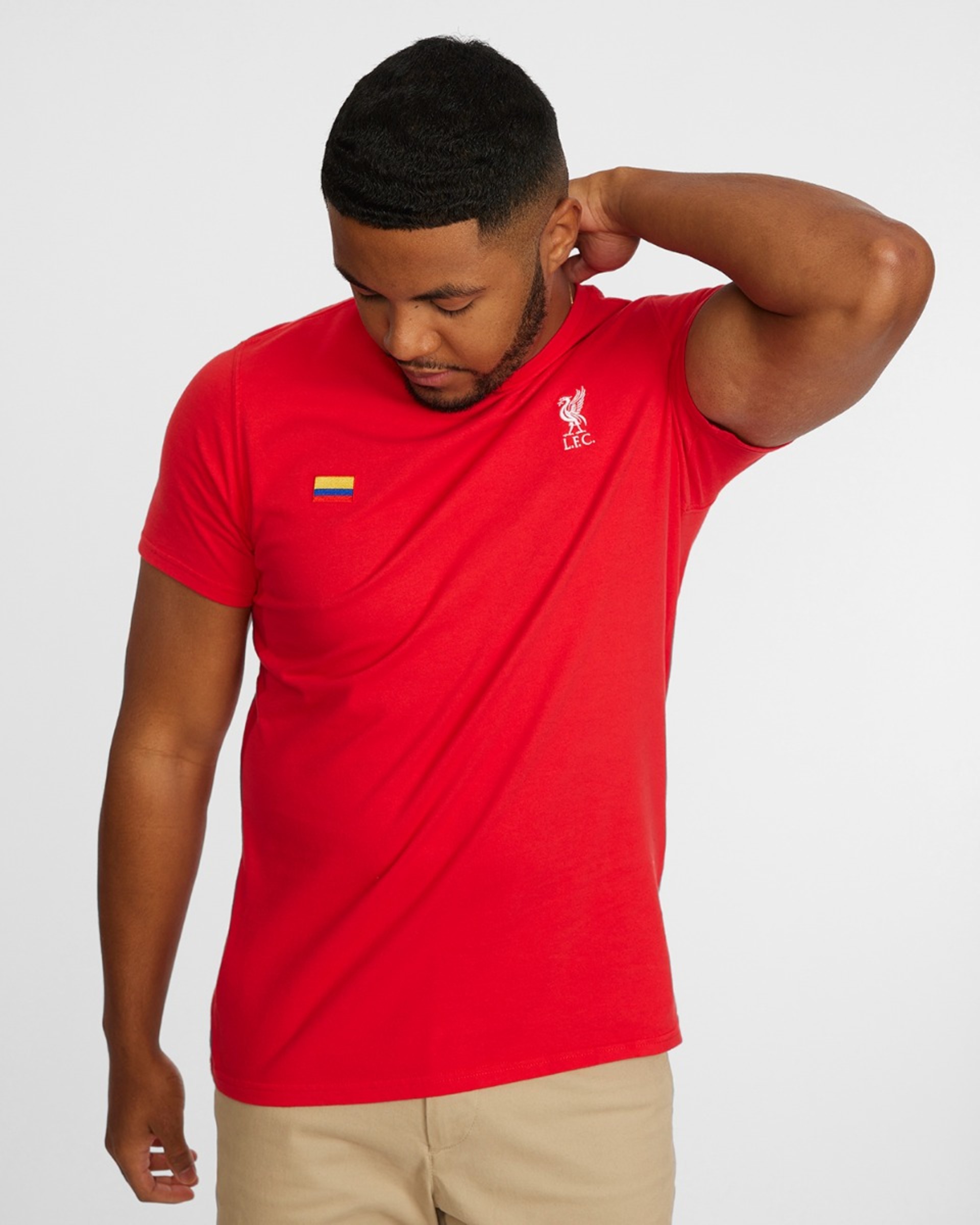 เสื้อยืดผู้ชายโคลอมเบีย LFC สีแดง - Image 1