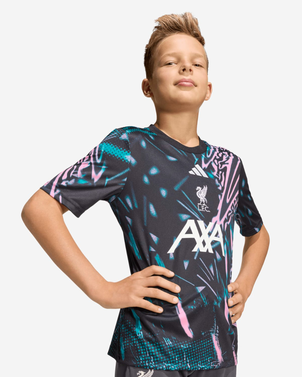 LFC adidas Juniors 25/26 Pre-Match Top Black - Image 3