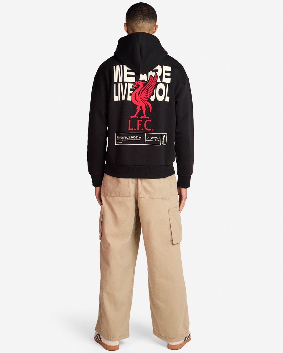 LFC Herre oversize We Are Liverpool hættetrøje sort - Image 4