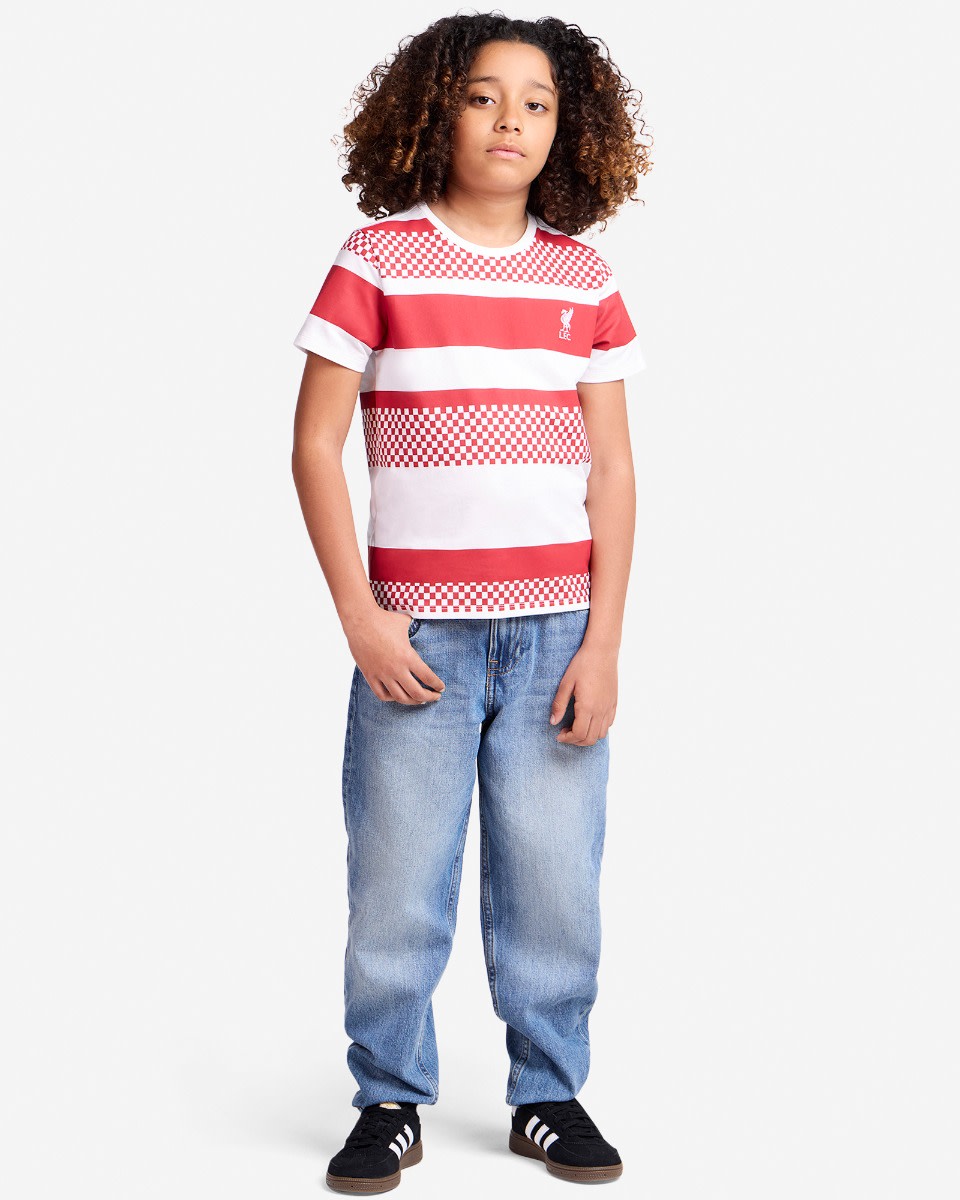LFC Juniors Stripe Tee White - Image 3