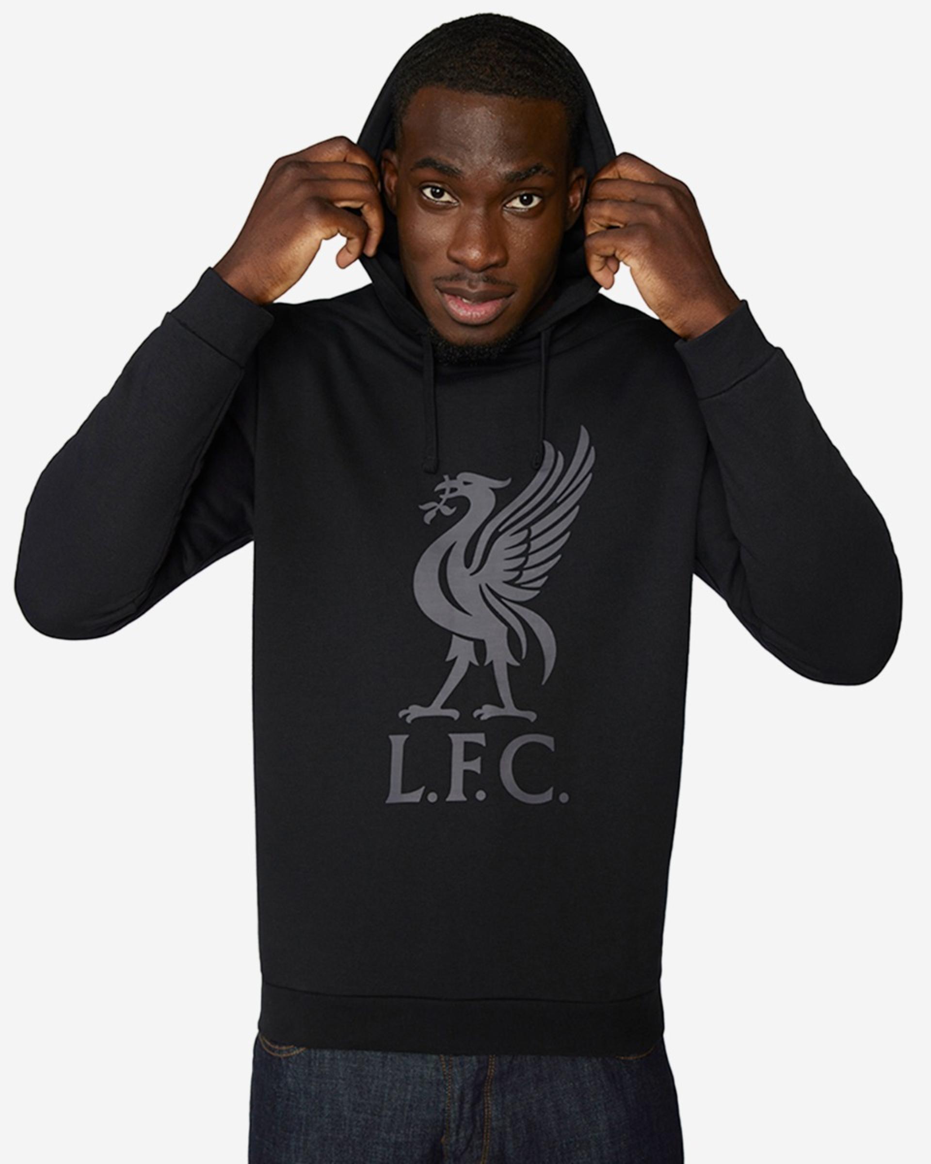 เสื้อฮู้ด Liverbird สำหรับผู้ชาย LFC น้ำหนักเบาสีดำ - Image 1