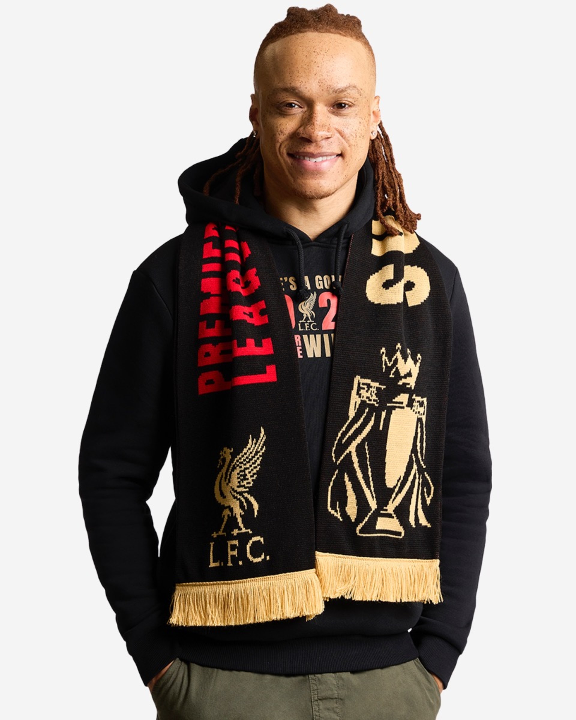 ผ้าพันคอ LFC EPL Champions 24/25 สีดำ - Image 1