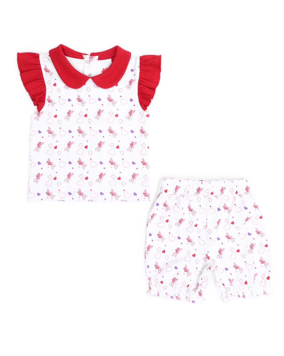LFC Baby Collar and Shorts Set White - Image 1