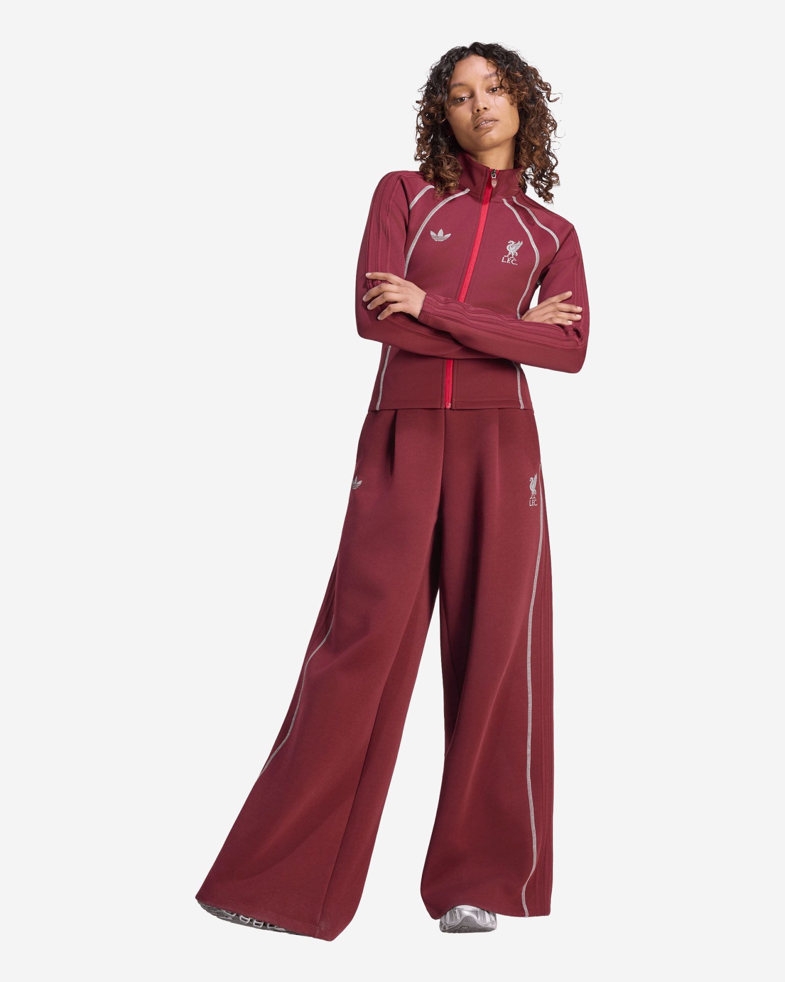 Top LFC Adidas Spacer Teamgeist 26 Track pour femmes, rouge - Image 4