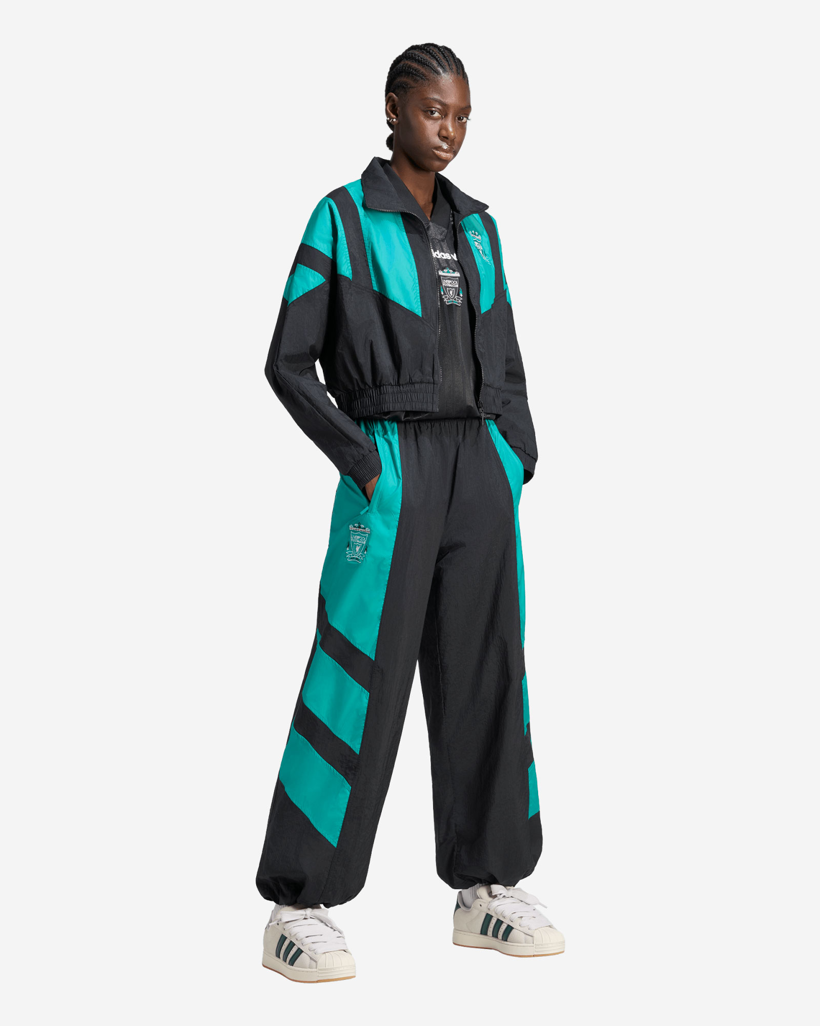 LFC adidas Womens EQT High Waist Track Pants Black - Image 3