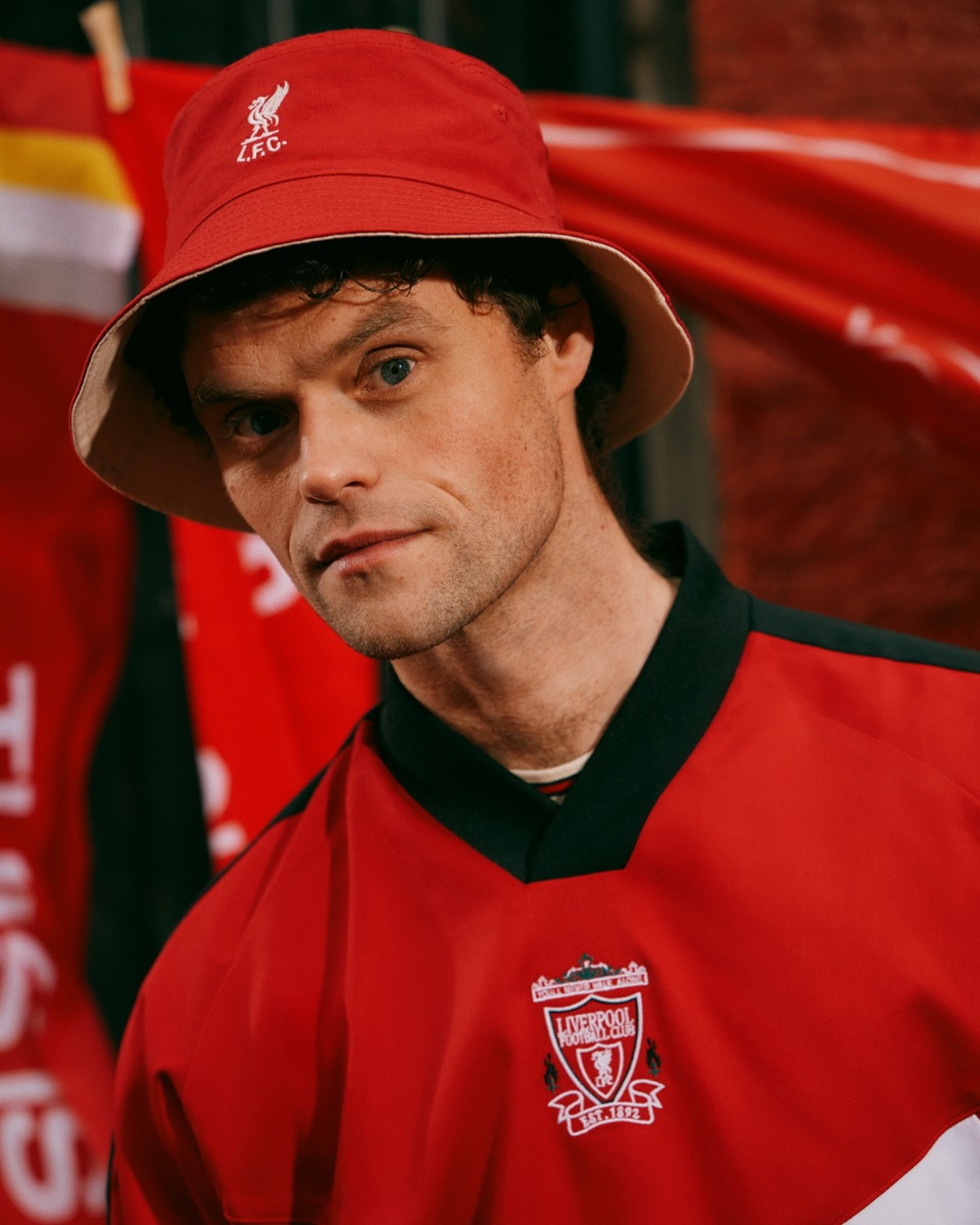Camiseta perforadora LFC 93-95 para hombre, roja y negra - Image 4