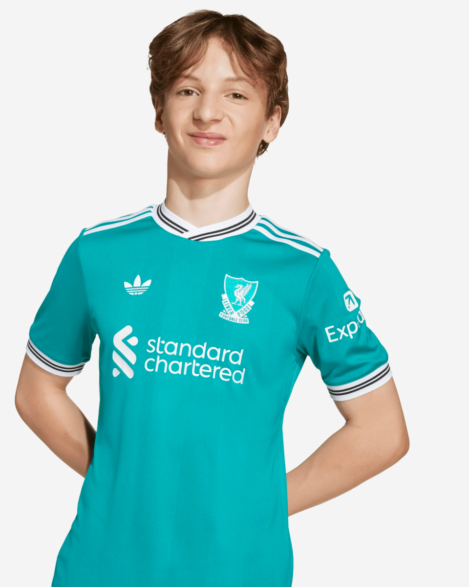M アディダス 25/26 リヴァプール 3rd ユニフォーム 半袖 LFC adidas Youth 25/26 Third Short Sleeve Jersey