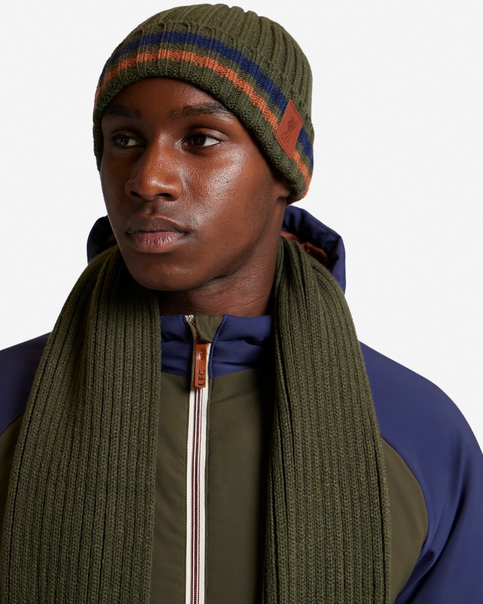 LFC Adults Rib Knit Scarf Khaki - Image 2
