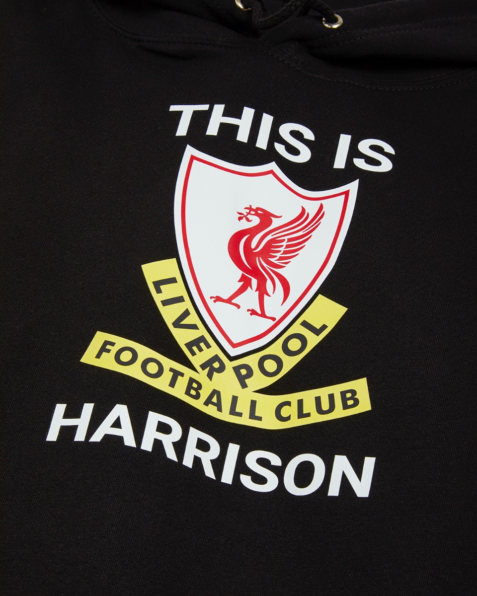 LFC Junior This Is Anfield Personalised Black Hoody - Image 3