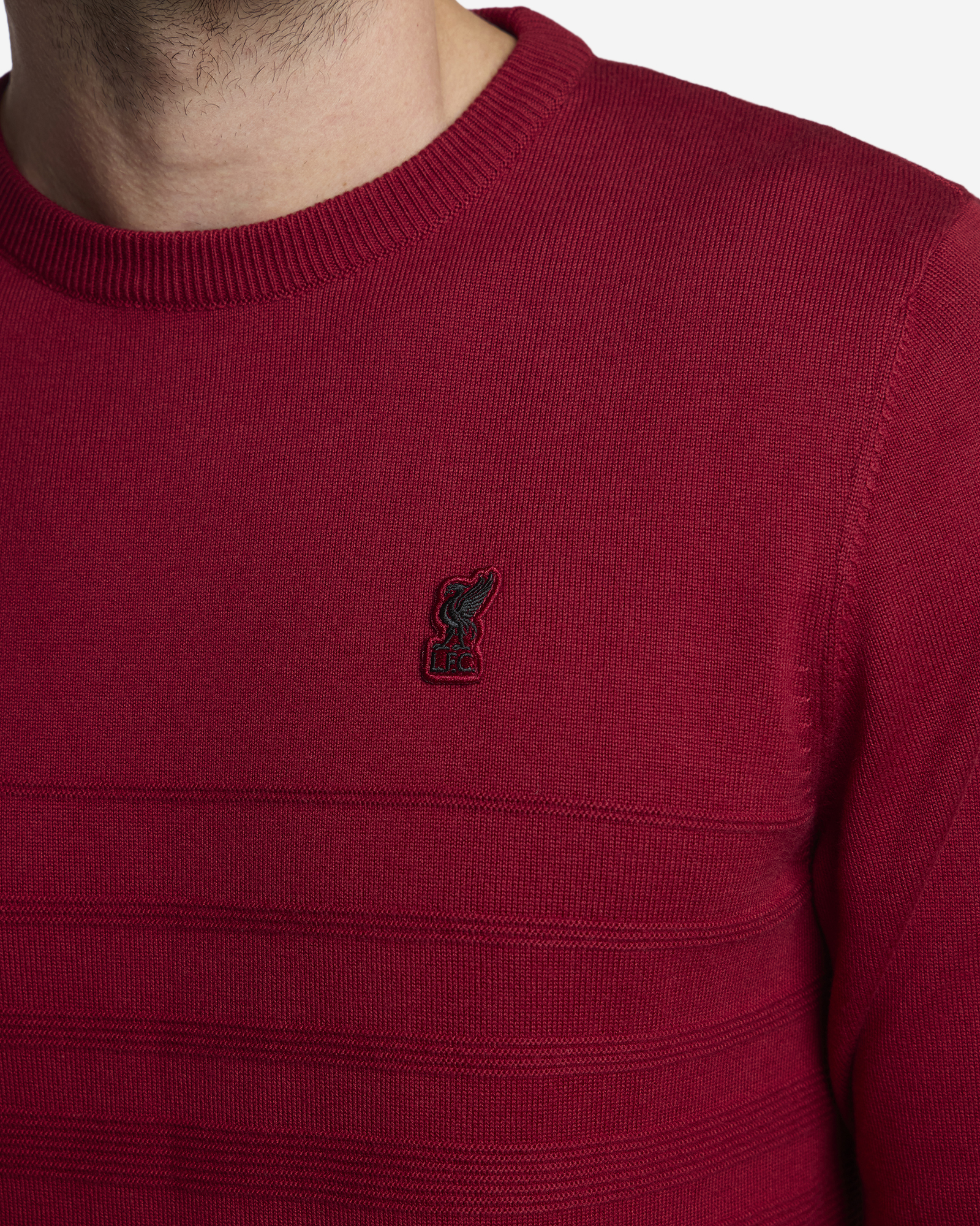 LFC Firma Mens Knit Crewneck Sweatshirt Red - Image 3
