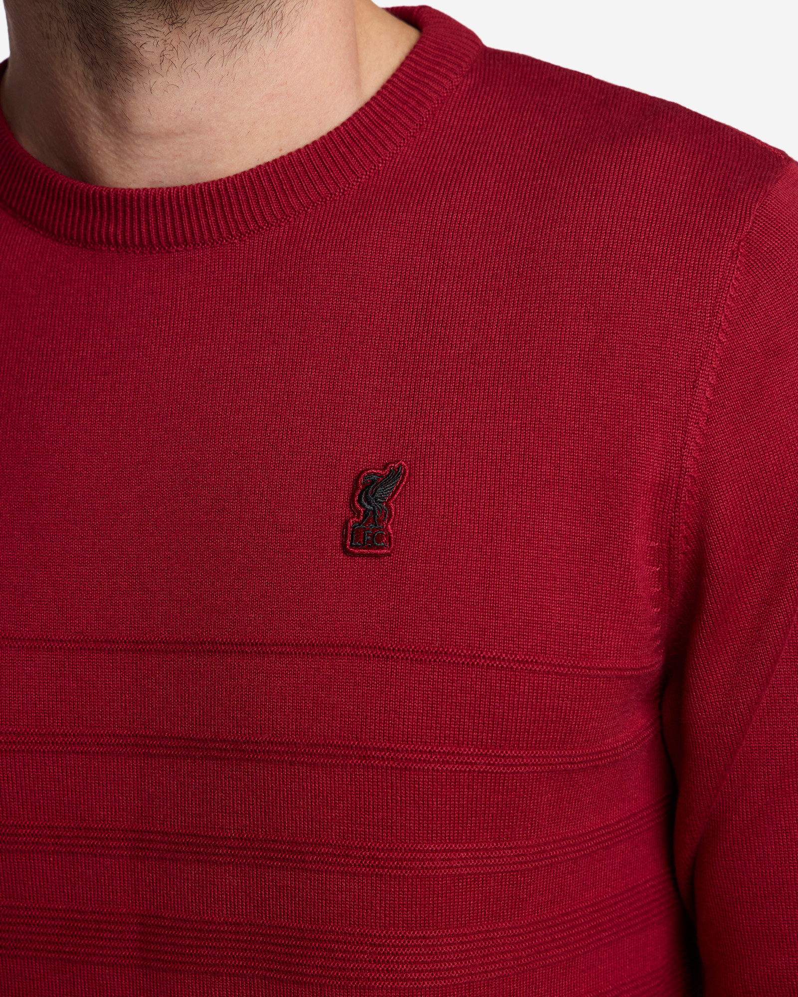 LFC Firma Mens Knit Crewneck Sweatshirt Red - Image 2