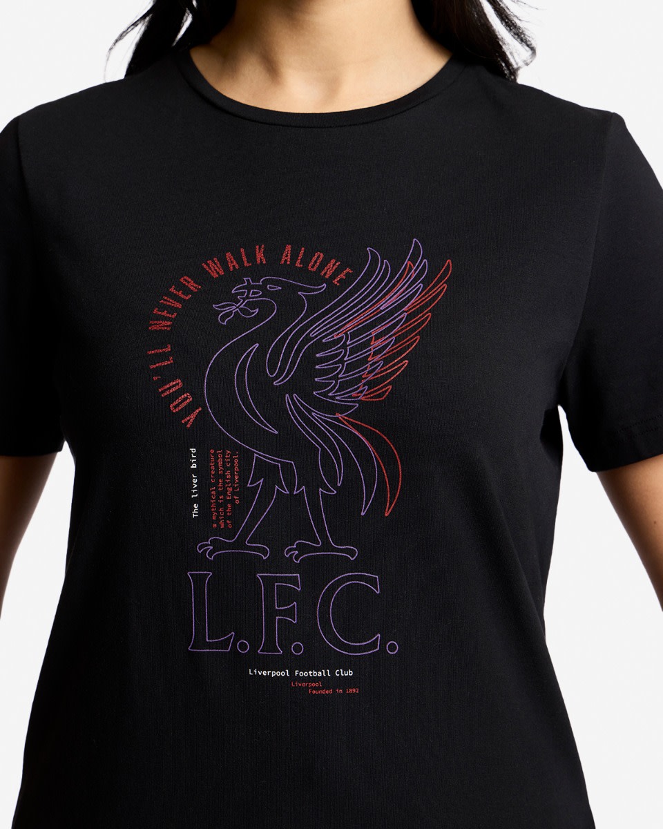LFC Liverbird Line Tee för kvinnor Svart - Image 2