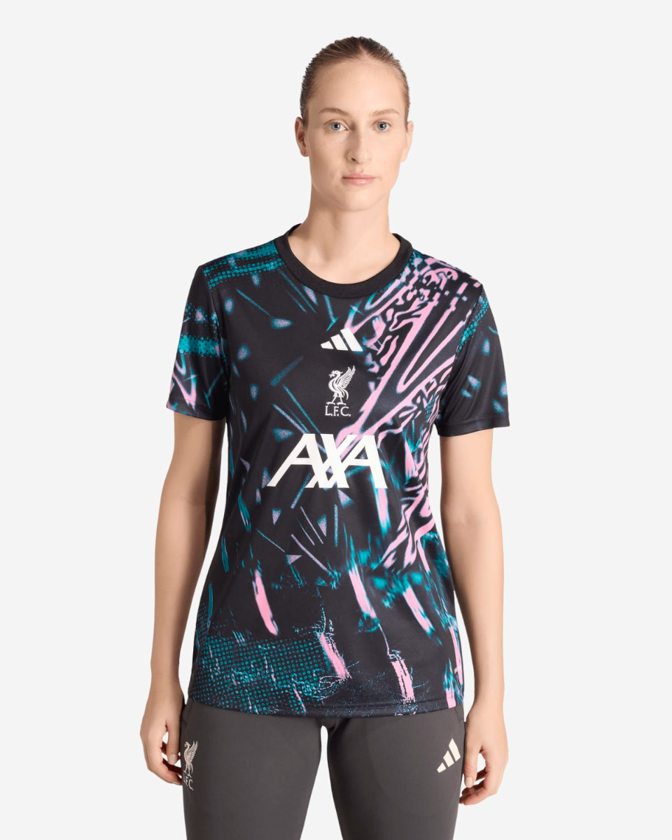 LFC adidas Womens 25/26 Pre-Match Top Black - Image 1