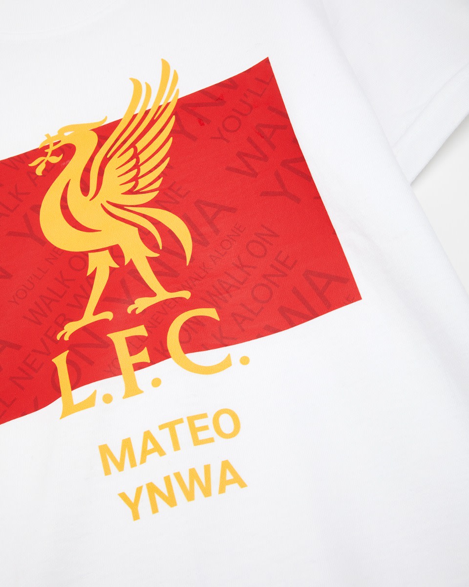 LFC Junior Liverbird personlig hvid T-shirt - Image 3