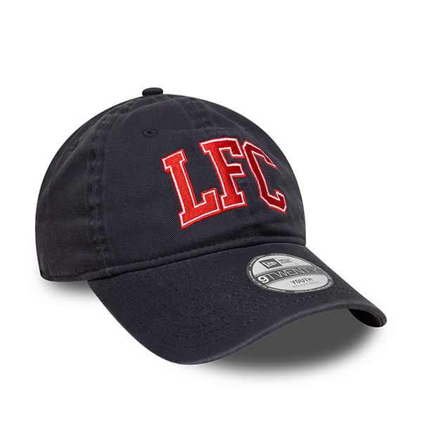 LFC New Era Juniors 9TWENTY Cap Wordmark Navy - Image 3