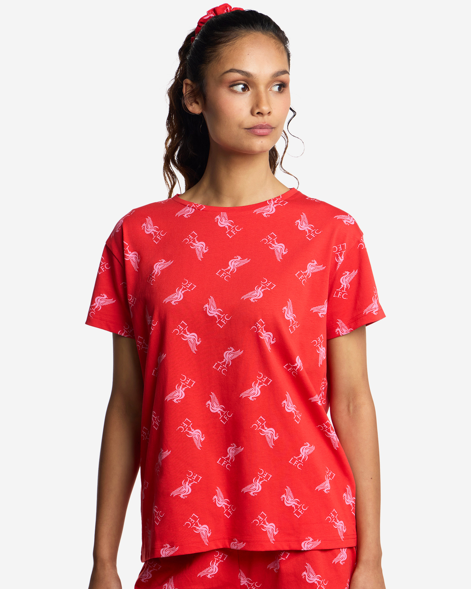 LFC Kurzes Pyjama-Set mit Haargummi für Damen, Rot - Image 2