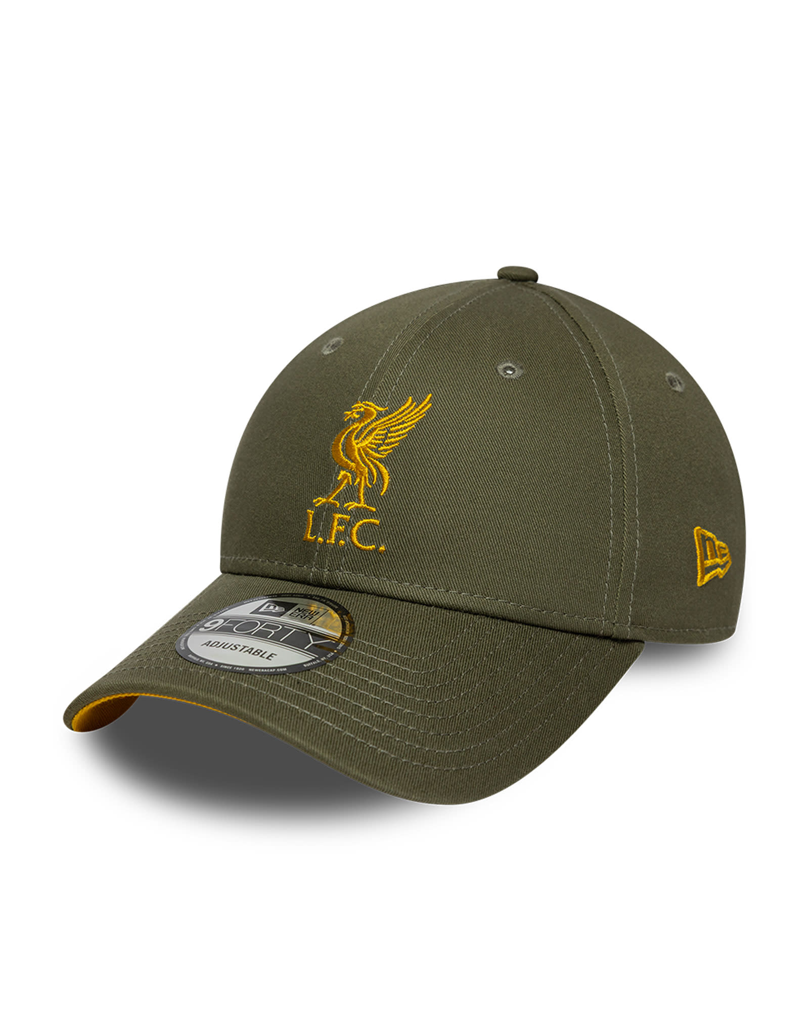 LFC New Era Adults 9Forty Crest Cap Olive - Image 1
