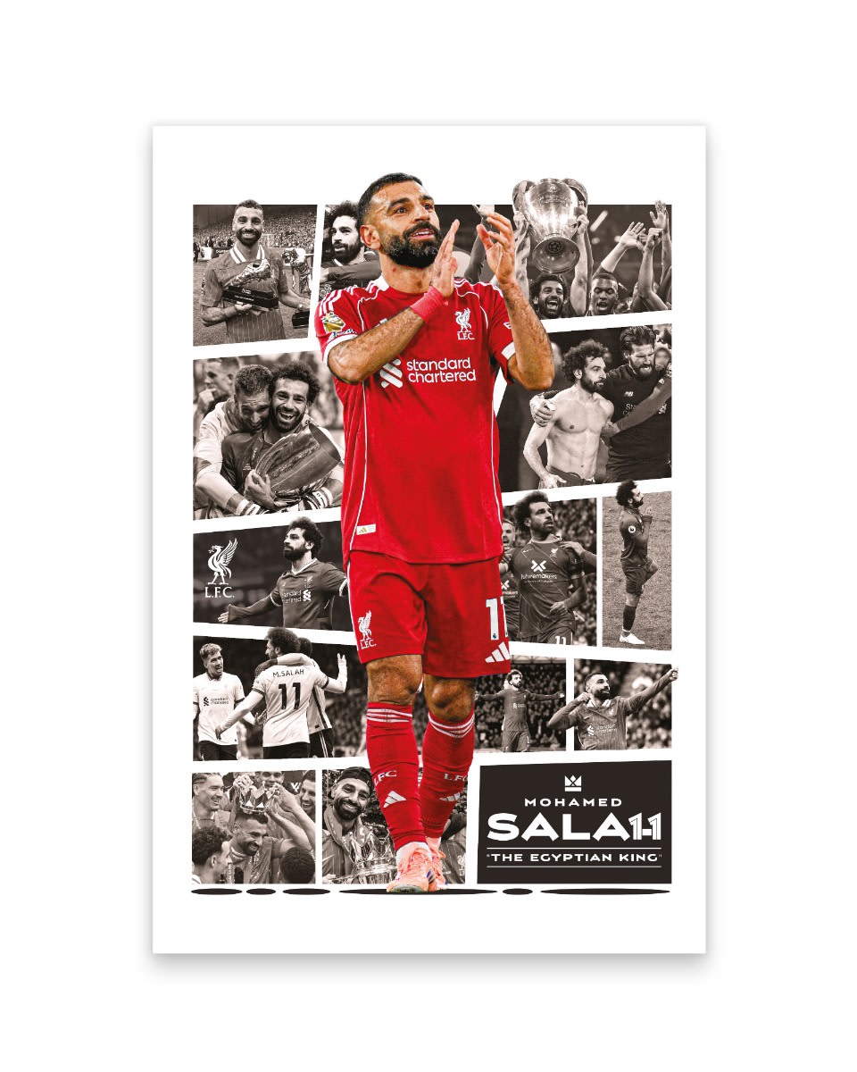 LFC Salah Montage Large Postcard - Image 1