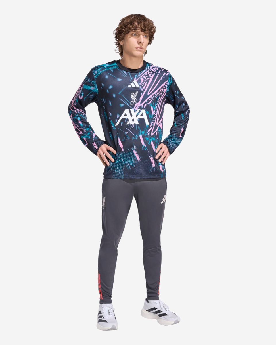 LFC adidas Herr 25/26 Långärmad Pre-Match Top Svart - Image 3