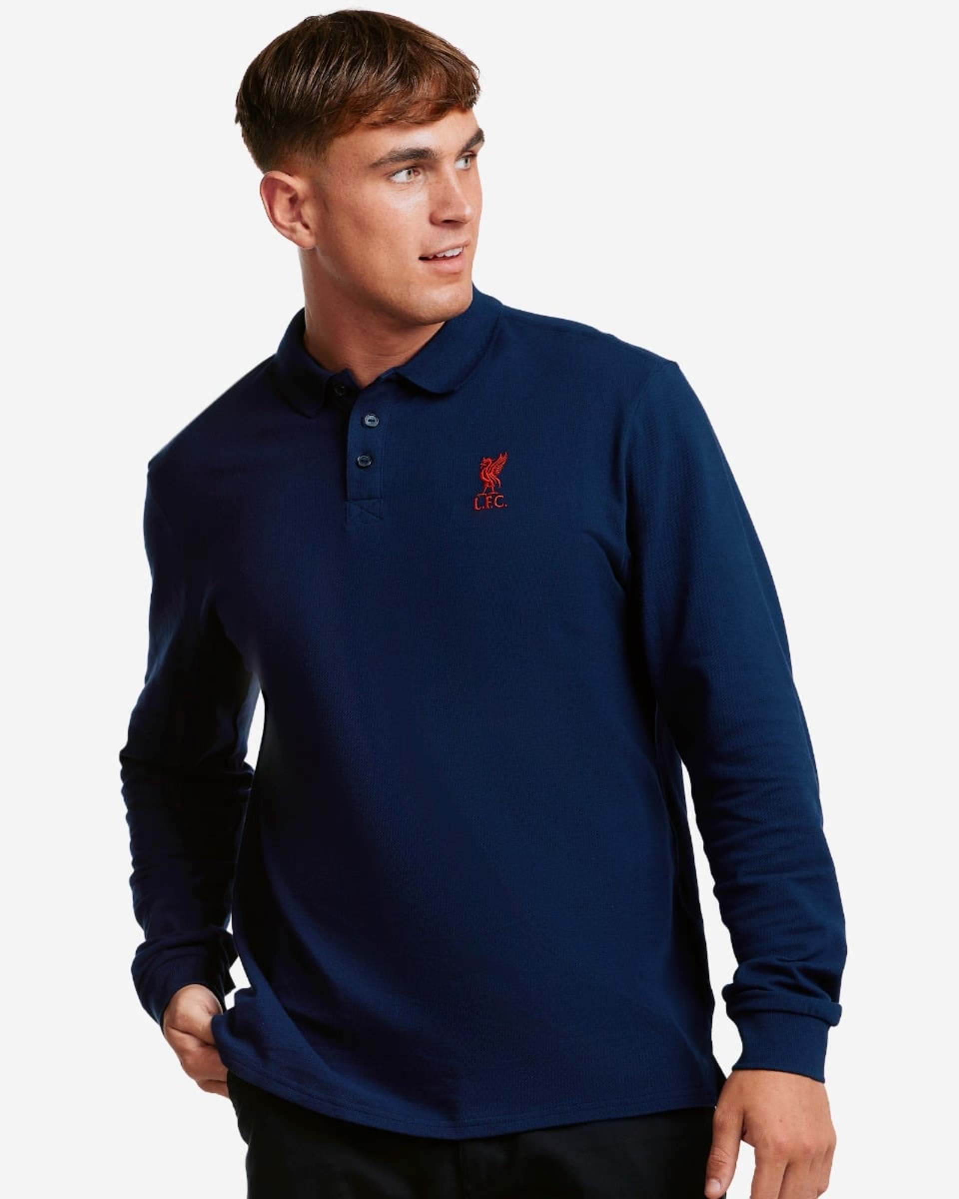 LFC Herre Langærmet Polo Navy - Image 1