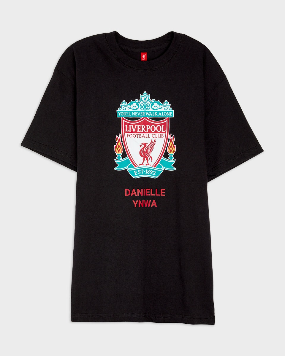 เสื้อยืดสีดำส่วนบุคคล LFC Crest - Image 2