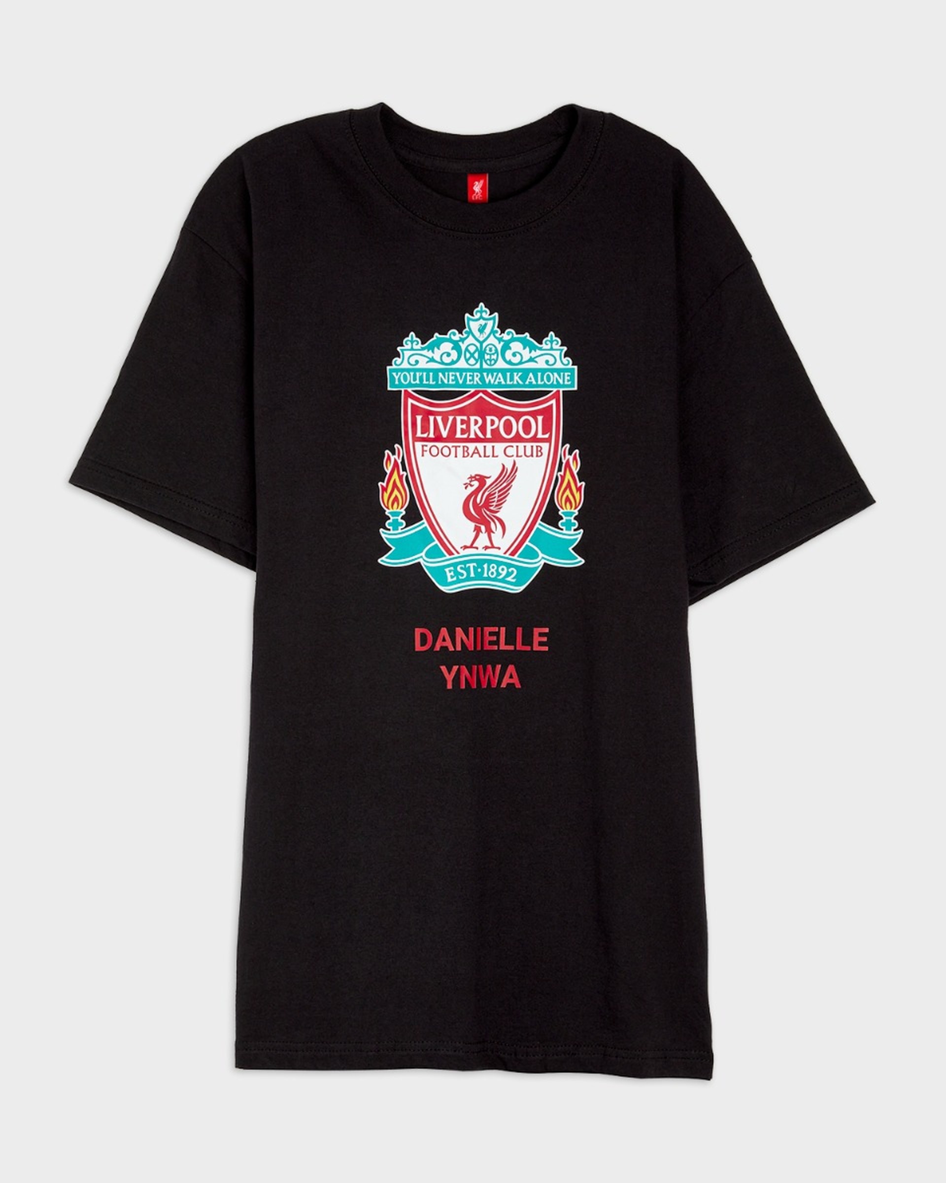 LFC Crest personlig sort T-shirt - Image 2