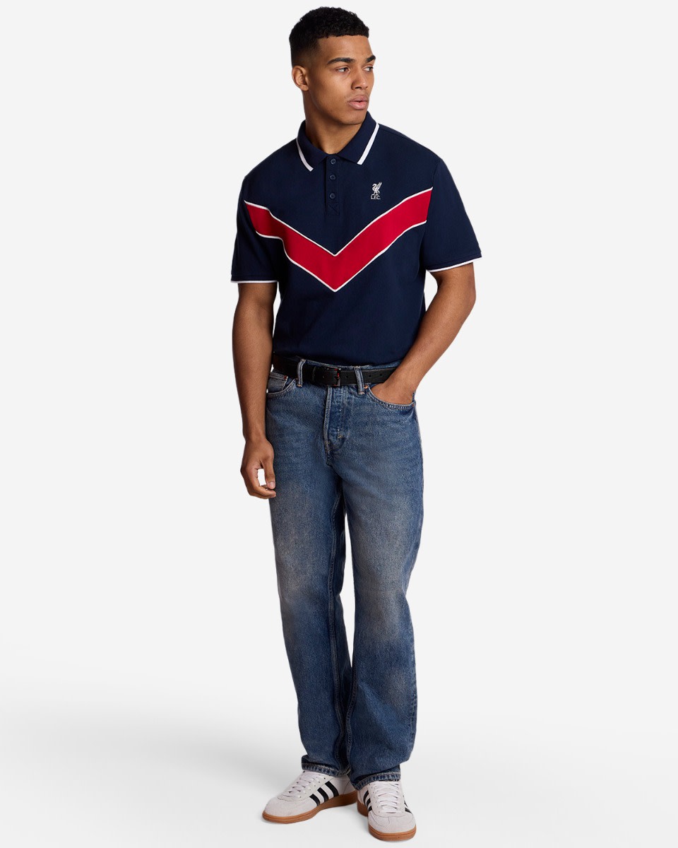LFC Voksne Chevron Polo Shirt Navy - Image 4