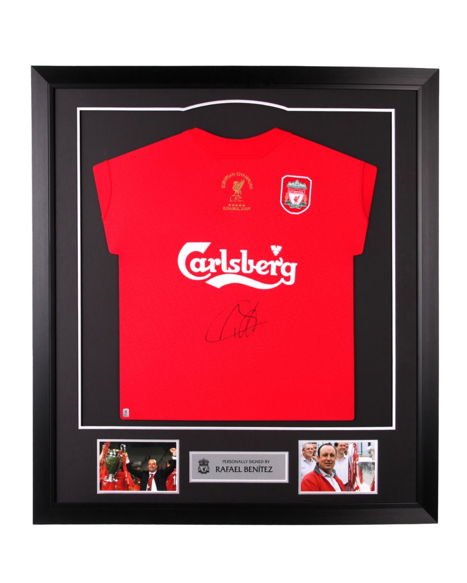 LFC Signed Benitez Framed Shirt - Image 1