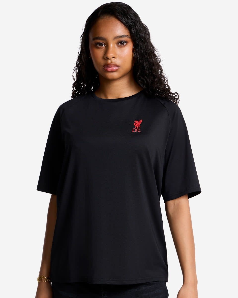 LFC 女式 Liverbird 涤纶 T 恤黑色 - Image 1