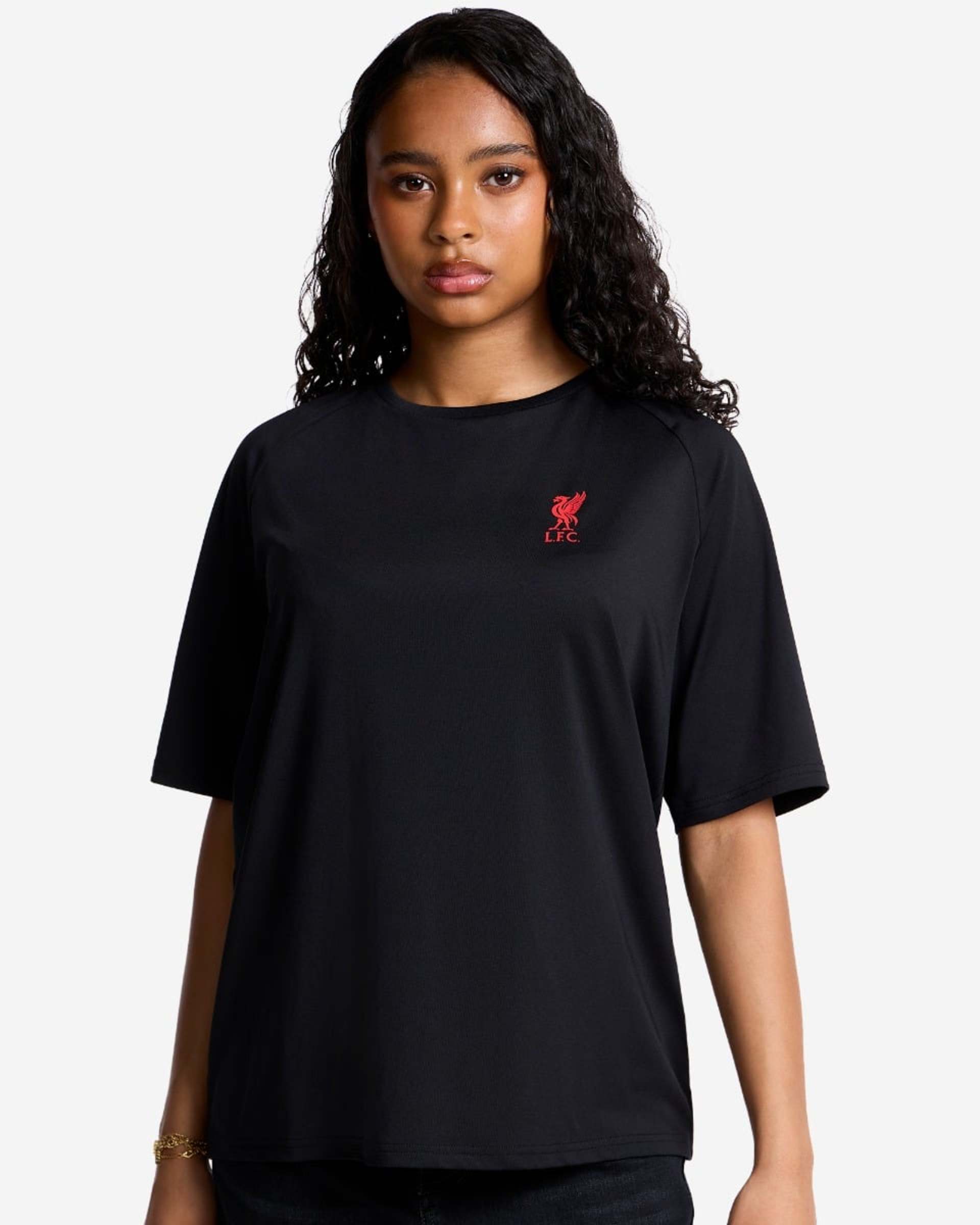LFC Liverbird Poly T-Shirt für Damen, Schwarz - Image 1