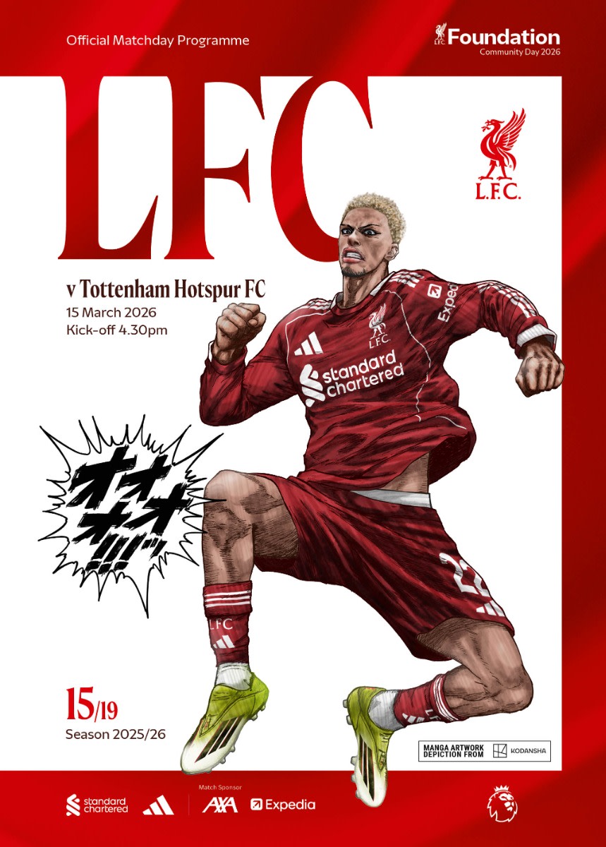 Matchday Programme - LFC vs Tottenham - Premier League - 15/03/2026 - Image 1