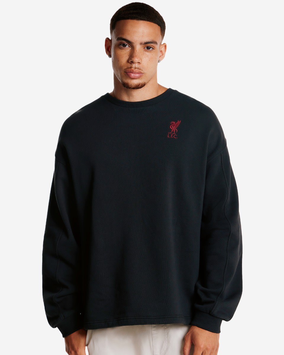 LFC Herre oversize YNWA Toggle Sweat Grå - Image 4