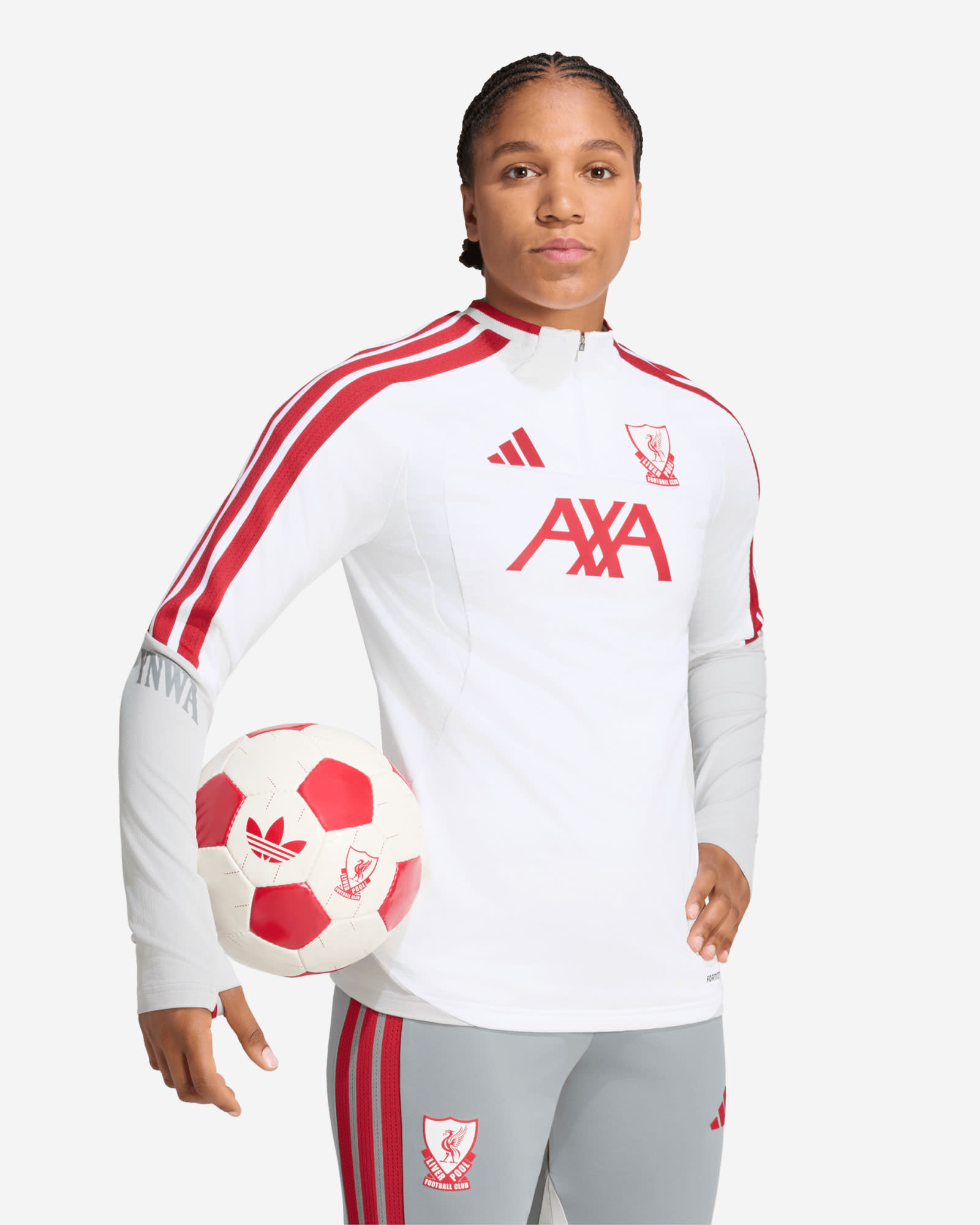 LFC 阿迪达斯女式 26/27 正品欧洲 Tiro 训练上衣白色 - Image 1
