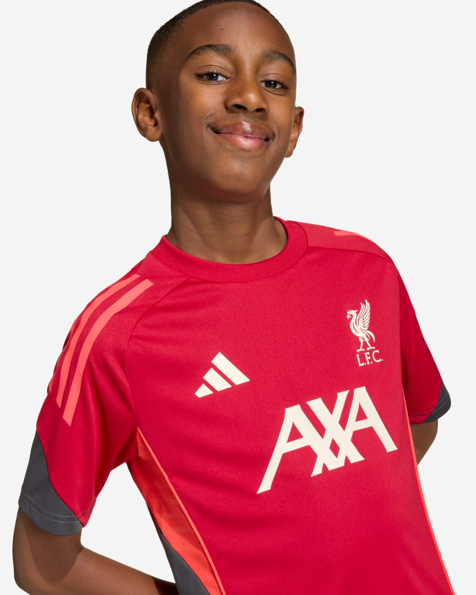 LFC adidas Juniors 25/26 Domestic Short Sleeve Tee Red - Image 4